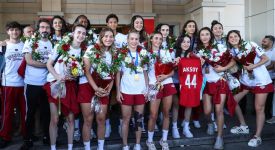 Milletler Ligi şampiyonu A Milli Kadın Voleybol Takımı, yurda döndü