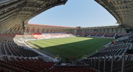 Çorum FK'nin Süper Lig'deki ilk iç saha maçı öncesi stat hazırlandı